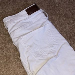 white hi rise hollister jeans